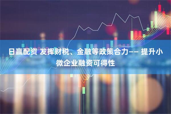 日赢配资 发挥财税、金融等政策合力—— 提升小微企业融资可得性