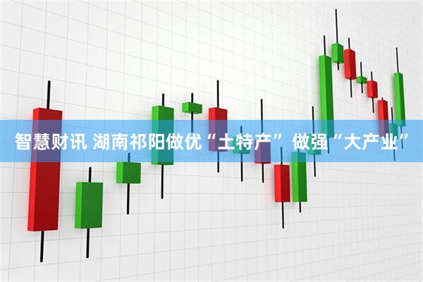 智慧财讯 湖南祁阳做优“土特产” 做强“大产业”